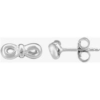 Silver Sparkle Silver Infinity Bow Stud Earrings DE346C(T)