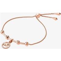 Michael Kors Custom 14ct Rose Gold Plated Logo Starter Bracelet MKC1107AN791