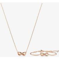 Swarovski Hyperbola Rose Gold Tone Plated Infinity Jewellery Set 5682483