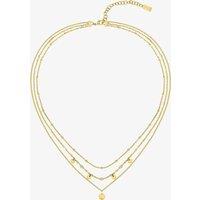 BOSS Iris Gold Plated three Chain Necklace 1580334