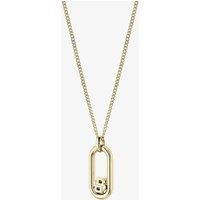 BOSS Double B Swing Gold Tone Oval Pendant Necklace 1580627