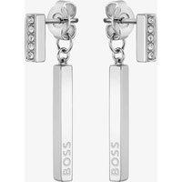 BOSS Saya Silver-Tone Double Bar Drop Earrings 1580282