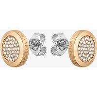 BOSS Medallion Gold Plated Circle Earrings 1580382