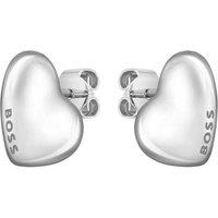 BOSS Honey Silver Heart Stud Earrings 1580563