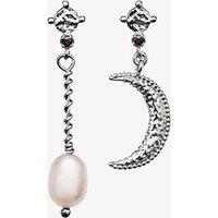 Maanesten Nyla Silver Freshwater Pearl Moon Dropper Earrings 9667C