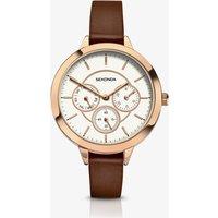 Sekonda Elegance Brown Leather Watch 2366