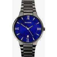 Sekonda Classic Equinox Gunmental Blue Dial Watch 1140