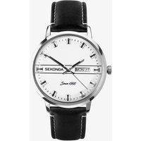 Sekonda Heritage Black Leather Strap Watch 1948