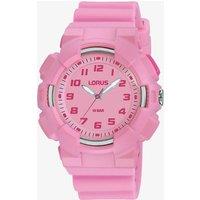 Lorus Ladies Pink Rubber Strap Watch R2353NX9