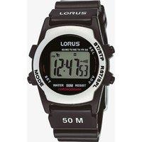 Lorus Mens Black Digital Watch R2361AX9