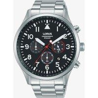 Lorus Mens Black Dial Chronograph Watch RT363JX9