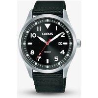 Lorus Black Fabric Strap Watch RH927QX9