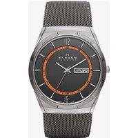 Skagen Titanium Grey Mesh Black And Orange Watch SKW6007