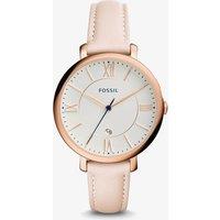 Fossil Jacqueline Date Blush Leather Strap Watch ES3988