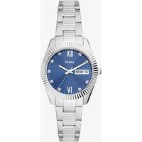 Fossil Ladies Scarlette Stainless Steel Crystal Blue Watch ES5197