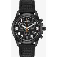 Citizen Eco-Drive Military Black Fabric Strap Watch AT0205-01E