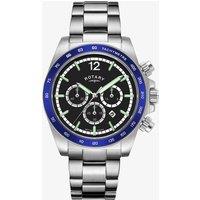 Rotary Mens Henley Chronograph Blue Bezel Watch GB05440/72