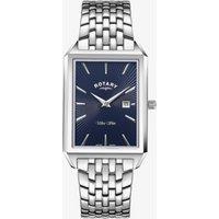 Rotary Mens Ultra Slim Blue Dial & Silver Bracelet Watch GB08020/05