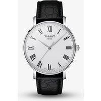 Tissot Everytime Patterned Black Leather Strap Watch T143.410.16.033.00