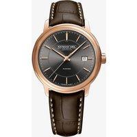 Raymond Weil Mens Maestro Automatic Brown Leather Strap Watch 2237-PC5-60011