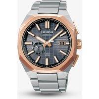 Seiko Mens Astron GPS Solar Rose Gold Crystal Box Watch SSJ014J1