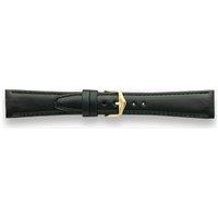 Darlena Montrose Black Leather Gold Buckle 18mm Watch Strap 1217