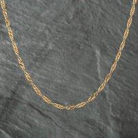 Pre-Owned 9ct Yellow Gold Twisted 18 Inch Curb Chain 41021123