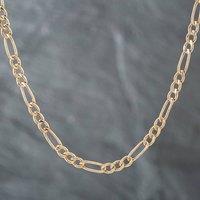 Pre-Owned 9ct Yellow Gold 3+1 18 Inch Figaro Chain 41021264