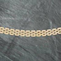 Pre-Owned 9ct Yellow Gold Flexible Brick Link 15 Inch Collarette Bar Necklace 41041152