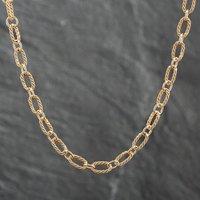 Pre-Owned 9ct Yellow Gold Loop & Oval 28 Inch Rope Chain 41041171