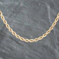 Pre-Owned 9ct Yellow Gold 18 Inch Rope Chain 41041249