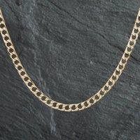 Pre-Owned 9ct Yellow Gold Square 18 Inch Curb Necklace 4104168