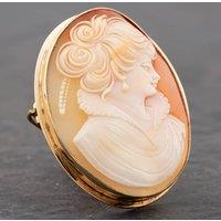 Pre-Owned 9ct Yellow Gold Cameo Oval Brooch 41131017