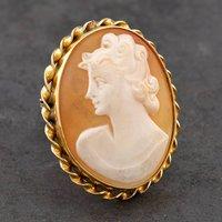 Pre-Owned Yellow Gold Cameo Brooch 41131020