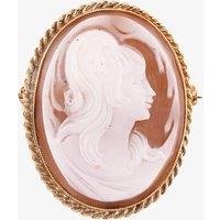 Pre-Owned Vintage Yellow Gold Oval Cameo Brooch 4113379