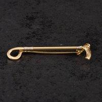Pre-Owned Vintage Yellow Gold Riding Crop Brooch 4113492