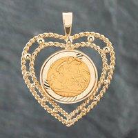 Pre-Owned 9ct Yellow Gold 1903 Half Sovereign Coin Keeper Loose Pendant 41141556BND