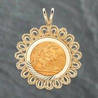 Pre-Owned 9ct Yellow Gold 1893 Half Sovereign Coin Keeper Loose Pendant 41141557BND