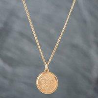 Pre-Owned 9ct Yellow Gold St Christopher Pendant & 18 Inch Curb Chain 41141871