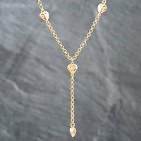 Pre-Owned 9ct Yellow Gold Hearts Pendant & 20 Inch Belcher Chain 41141873