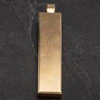 Pre-Owned 9ct Yellow Gold Oblong Ingot Pendant 4114269