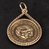 Pre-Owned 9ct Yellow Gold Royal Wedding 1981 Pendant 4114681