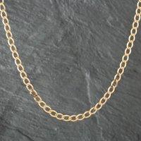 Pre-Owned 9ct Yellow Gold Filed Edge Flat 18 Inch Curb Chain 41161084