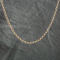 Pre-Owned 9ct Yellow Gold Round 18 Inch Belcher Chain 41161127