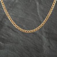 Pre-Owned 9ct Yellow Gold Flat 18 Inch Curb Chain 41161175