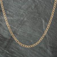 Pre-Owned 9ct Yellow Gold Flat 18 Inch Curb Chain 41161271