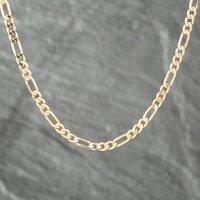 Pre-Owned 9ct Yellow Gold 3+1 18 Inch Figaro Chain 41161292