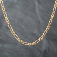 Pre-Owned 9ct Yellow Gold 3+1 20 Inch Figaro Chain 41161533