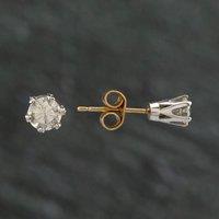 Pre-Owned 9ct Yellow Gold Brilliant Cut Diamond Stud Earrings 41171083