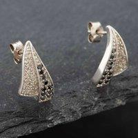 Pre-Owned 9ct White Gold Single Cut Diamond Stud Earrings 41171476